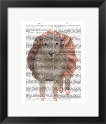 Framed Ballet Sheep 1 Book Print Print