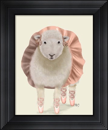 Framed Ballet Sheep 1 Print