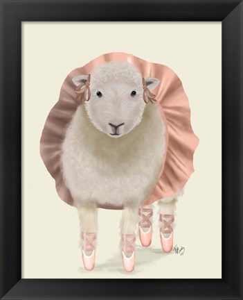 Framed Ballet Sheep 1 Print