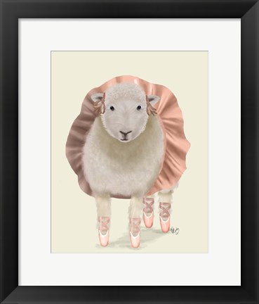 Framed Ballet Sheep 1 Print
