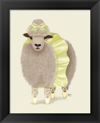 Framed Ballet Sheep 2 Print