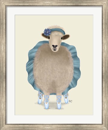 Framed Ballet Sheep 3 Print