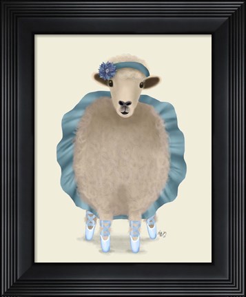 Framed Ballet Sheep 3 Print