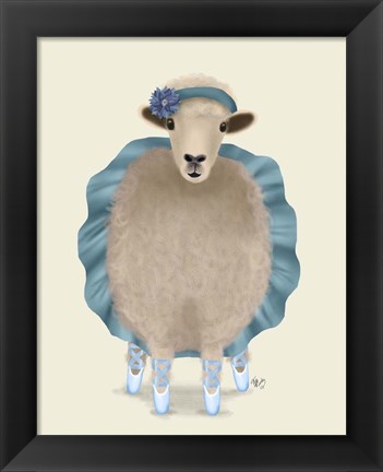 Framed Ballet Sheep 3 Print