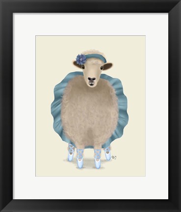 Framed Ballet Sheep 3 Print