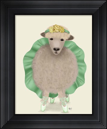 Framed Ballet Sheep 4 Print