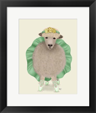 Framed Ballet Sheep 4 Print