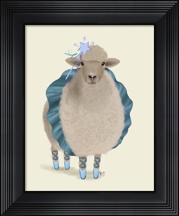 Framed Ballet Sheep 5 Print