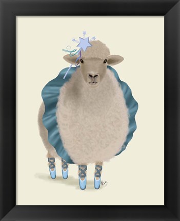 Framed Ballet Sheep 5 Print