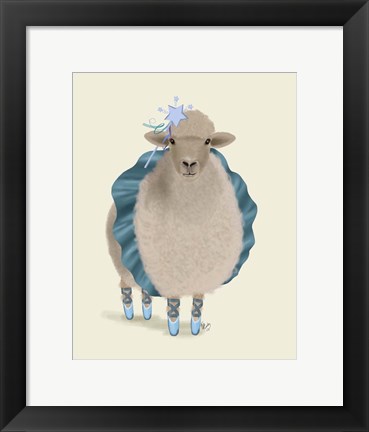 Framed Ballet Sheep 5 Print