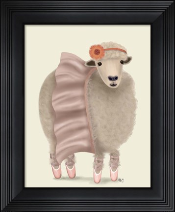 Framed Ballet Sheep 6 Print