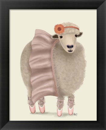 Framed Ballet Sheep 6 Print
