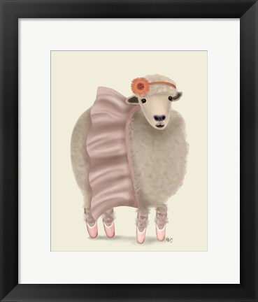 Framed Ballet Sheep 6 Print