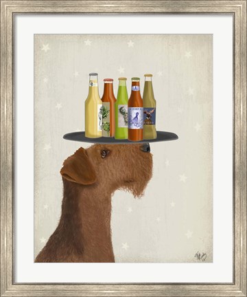 Framed Airdale Beer Lover Print