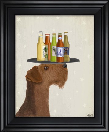 Framed Airdale Beer Lover Print