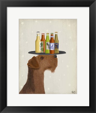 Framed Airdale Beer Lover Print