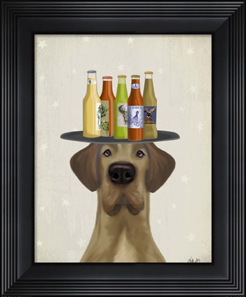 Framed Great Dane Tan Beer Lover Print