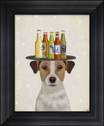 Framed Jack Russell Beer Lover Print