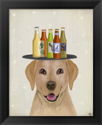 Framed Maltese Beer Lover Print