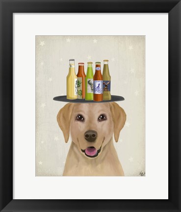 Framed Maltese Beer Lover Print