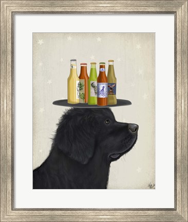 Framed Pomeranian Beer Lover Print