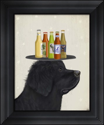 Framed Pomeranian Beer Lover Print