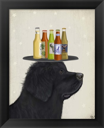 Framed Pomeranian Beer Lover Print