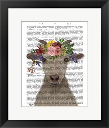 Framed Goat Bohemian 1 Book Print Print