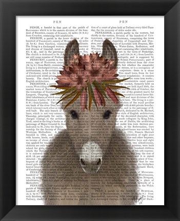 Framed Donkey Bohemian 1 Book Print Print