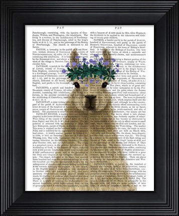 Framed Llama Bohemian 1 Book Print Print