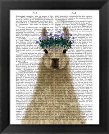 Framed Llama Bohemian 1 Book Print Print