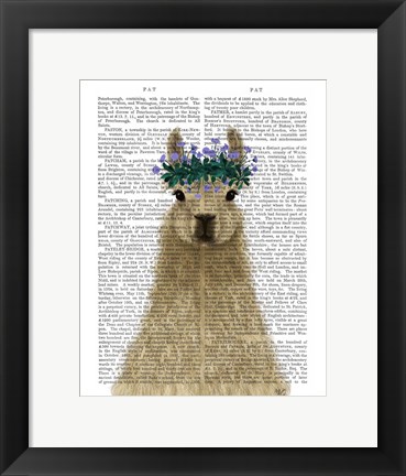Framed Llama Bohemian 1 Book Print Print