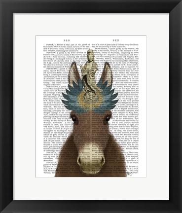 Framed Donkey Bodhisattva Book Print Print