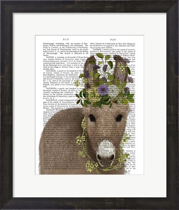 Framed Donkey Bohemian 2 Book Print Print