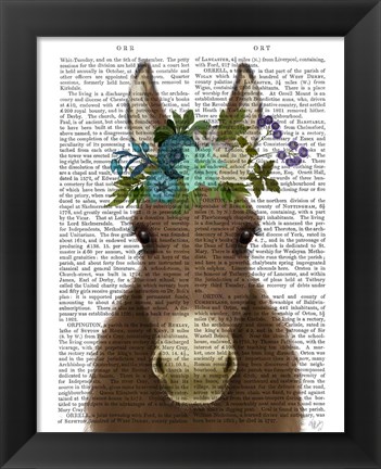 Framed Donkey Bohemian 3 Book Print Print