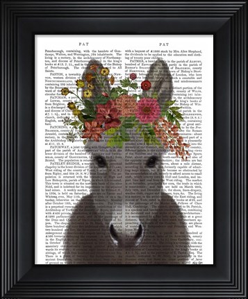 Framed Donkey Bohemian 4 Book Print Print