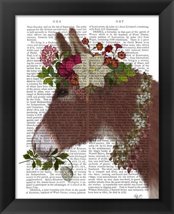 Framed Donkey Bohemian 5 Book Print Print