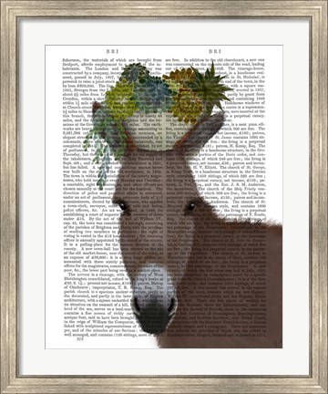 Framed Donkey Succulent Book Print Print