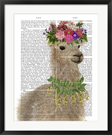Framed Llama Bohemian 2 Book Print Print