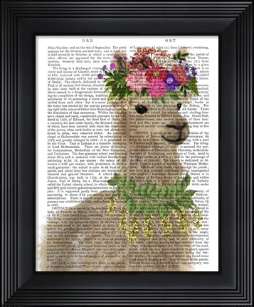 Framed Llama Bohemian 2 Book Print Print