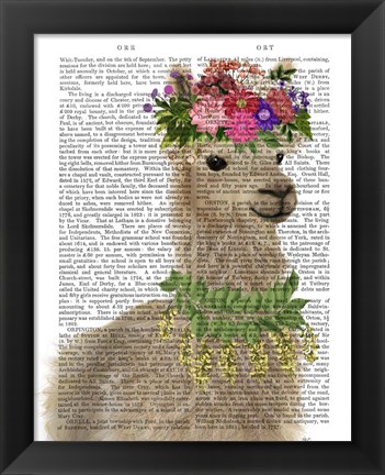 Framed Llama Bohemian 2 Book Print Print