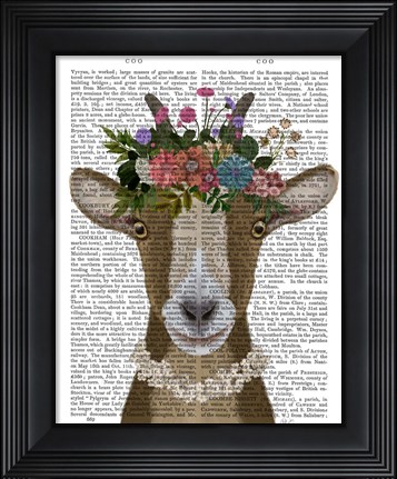 Framed Goat Bohemian 3 Book Print Print