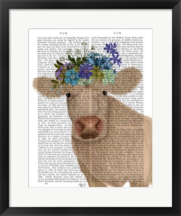 Framed Cow Cream Bohemian 2 Book Print Print