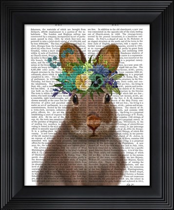 Framed Rabbit Bohemian Book Print Print