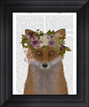 Framed Fox Bohemian Book Print Print