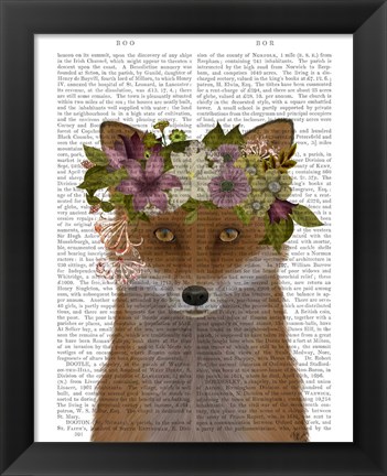 Framed Fox Bohemian Book Print Print