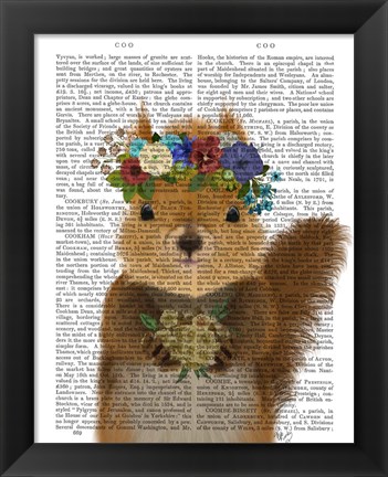 Framed Squirrel Bohemian Book Print Print