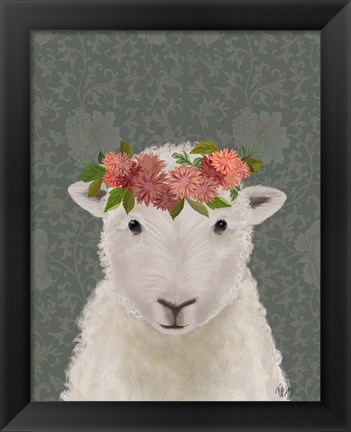 Framed Sheep Bohemian 1 Print