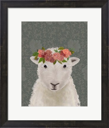 Framed Sheep Bohemian 1 Print