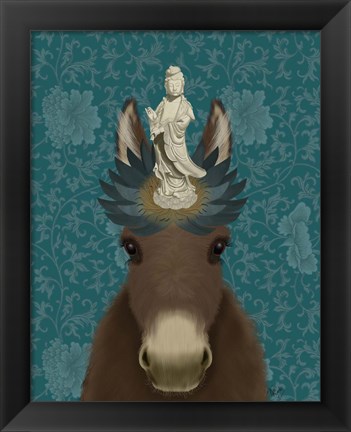 Framed Donkey Bodhisattva Print